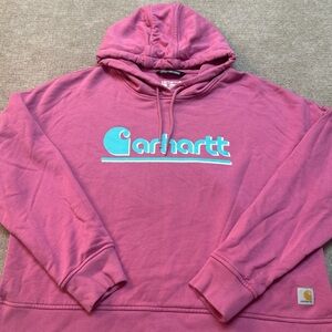 Carhartt Fuchsia Sweatshirt with Gold Logo